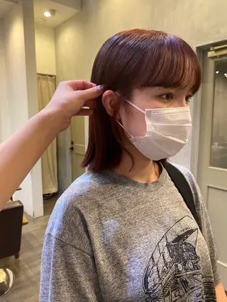 カラー 似合わせレイヤー、 透けカラー/杉本花のヘアスタイル
