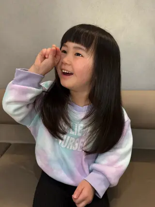 セミロング キッズ 松本 夢叶のヘアスタイル