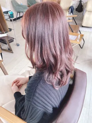 セミロング カラー パーマ Mina Akiyamaのヘアスタイル