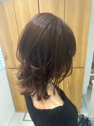 ミディアム Mao 🎀bob Oliveカラー🌿のヘアスタイル