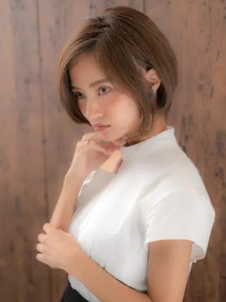 ショート カラー レイヤーカット✂️ 横浜No1♡下鳥翔子のヘアスタイル