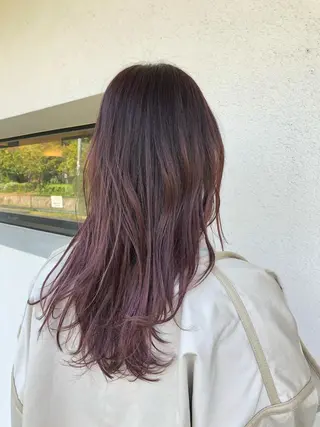 セミロング カラー 長崎 洋平のヘアスタイル