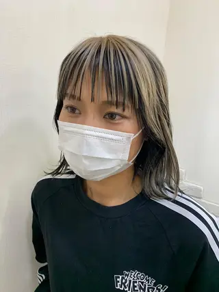 セミロング カラー ヘアアレンジ きむえり/髪質改善 /うねり広がり改善のヘアスタイル