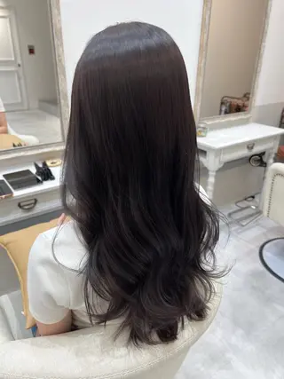 ロング カラー 縮毛矯正×艶カラー /中村勇太のヘアスタイル