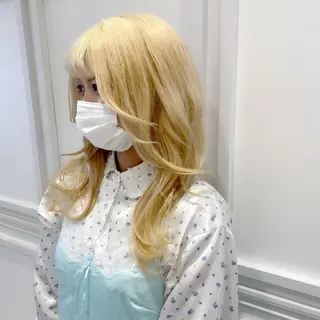 セミロング 推しカラー🌙 RIHOのヘアスタイル