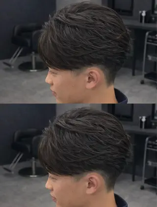 ミディアム カラー ヘアアレンジ メンズ 🔥ニュアンス フェザー小林海斗🔥のヘアスタイル