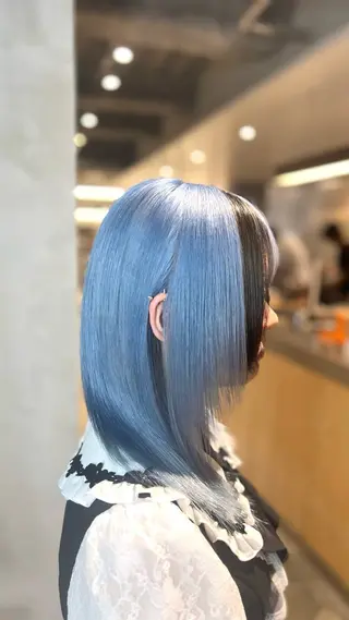 セミロング 渋谷/ハイトーン/ プルエクステ/大和のヘアスタイル