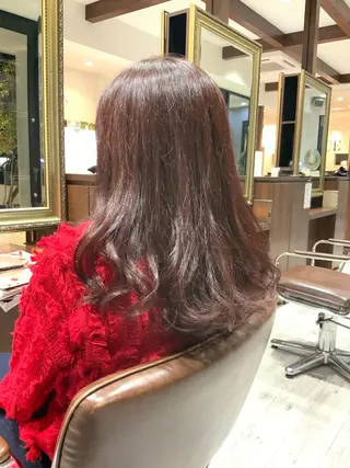 セミロング カラー 🌿ストレート🌿 髪質改善☘️シュウヤのヘアスタイル