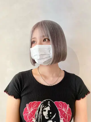ショート カラー ハイトーン×レイヤー ／遠藤将太のヘアスタイル