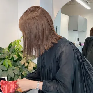ミディアム カラー ヘアアレンジ ブリーチなしカラー/ 髪質改善/寺門束のヘアスタイル