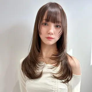 セミロング 原宿/韓国レイヤー ボブ/顔周りYasuのヘアスタイル