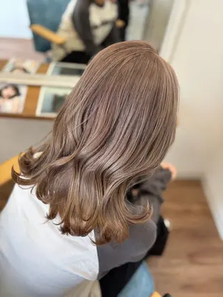 セミロング カラー 永井大樹✨ 透明感カラー✨のヘアスタイル