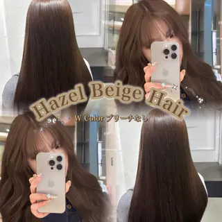 ロング カラー AYUMI/赤み消し /ブラウンカラーのヘアスタイル