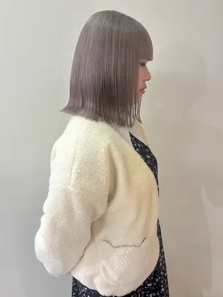 カラー rinka/暖色 ボブカットモデルのヘアスタイル