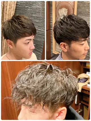 セミロング パーマ ガンバレ原田 航海のヘアスタイル