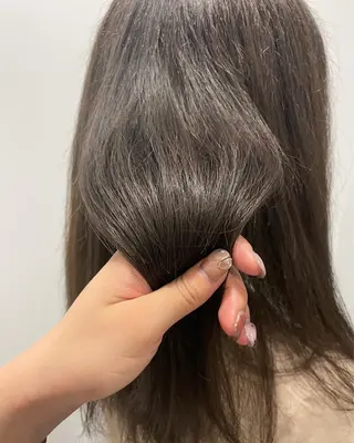 ロング カラー 透明感カラー/顔周り レイヤー/髪質改善のヘアスタイル