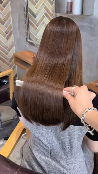 ロング レイヤーカット× 髪質改善カラー 片山のヘアスタイル
