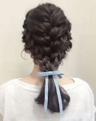 セミロング ロング ヘアアレンジ 沢田 瞳のヘアスタイル