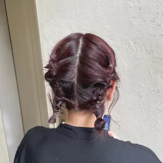 ヘアアレンジ 縮毛矯正ヘアアレンジ 🌸三輪知優🌸のヘアスタイル