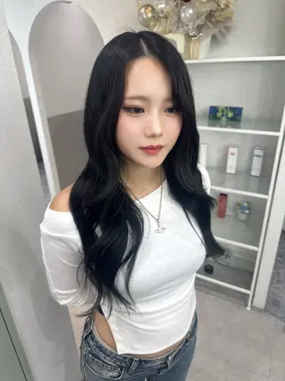 セミロング カラー 🪞個室サロン/韓国 艶髪/keito🪞のヘアスタイル