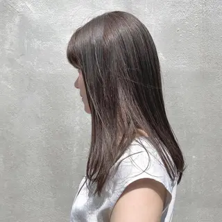 セミロング カラー パーマ ヘアアレンジ 【ダメージレス施術】 【透明感】北村 拓也のヘアスタイル