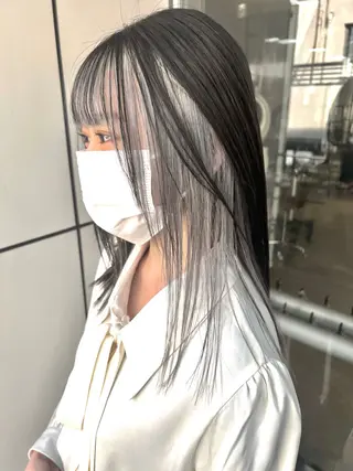 セミロング カラー ヘアアレンジ 🌈インナーカラー ‘ショウマ’🌈のヘアスタイル