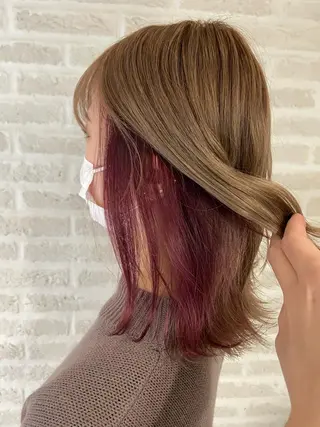ミディアム カラー ヘアアレンジ 北岡 慶子 大宮駅西口徒歩3分のヘアスタイル