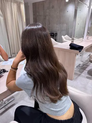 ロング 韓国レイヤー×透明感 カラー/山崎一輝のヘアスタイル