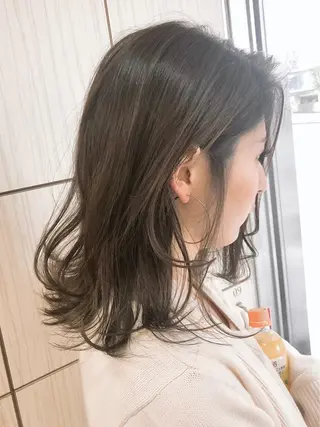 ミディアム 【髪質改善カラー】 瀧田嵐士🇰🇷のヘアスタイル