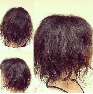 ミディアム パーマ 横田 尚登のヘアスタイル