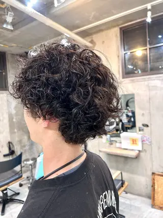 ショート パーマ メンズ メンズパーマ ジンのヘアスタイル