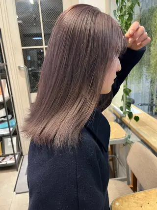 ミディアム カラー 赤み消しカラー/ ナチュラル/トモキのヘアスタイル