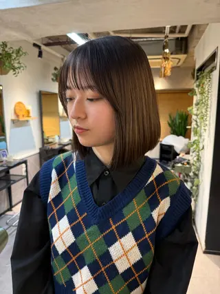 ショート カラー LOuNICA銀座所属・透明感/ニュアンス/ 似合わせ/yasuのヘアスタイル