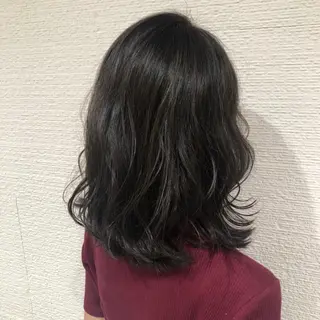 セミロング カラー ヘアアレンジ 白髪ぼかしハイライト 茗荷谷駅徒歩2分のヘアスタイル