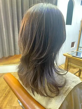 セミロング 西尾 隆介のヘアスタイル