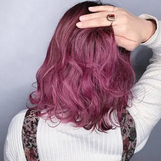 ミディアム カラー パーマ ヘアアレンジ メンズ キッズ ネイル マツエク・マツパ 新宿駅近♡友達とOK 🦋W -ワット -のヘアスタイル
