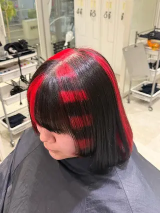 ミディアム カラー ハイトーン/ブリーチ 💙みずき💙のヘアスタイル