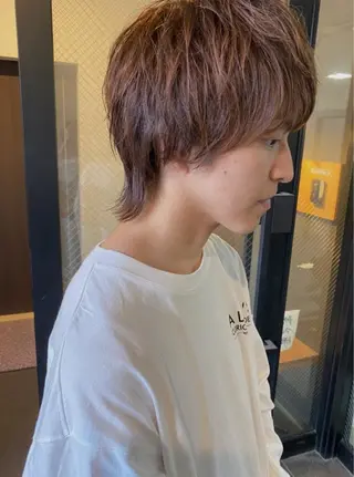 ショート カラー パーマ メンズ キッズ 🫧umu.🫧韓国 /レイヤー/ハッシュのヘアスタイル