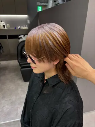 ショート カラー 名古屋/デザイン/ ブリーチ/松井亮磨のヘアスタイル