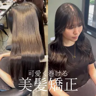 ロング 縮毛矯正・似合わせ タナカ レイヤのヘアスタイル