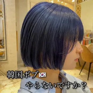 ショート カラー ブリーチなし 透明感カラー/艶髪のヘアスタイル