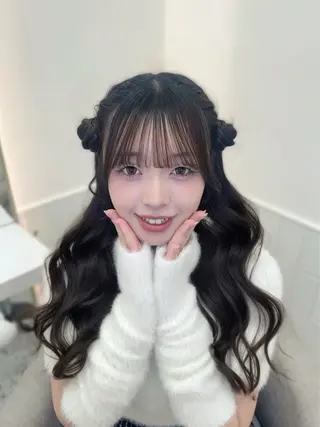 ヘアアレンジ 🎀ちゃんりお🎀 /ブリーチなしカラーのヘアスタイル