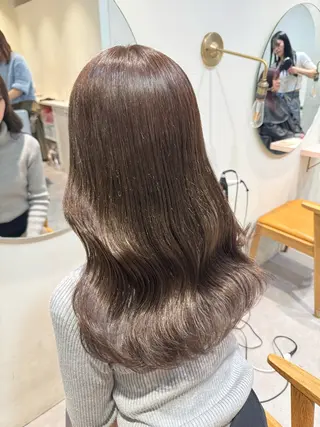 セミロング カラー ayaka♡ 柔らかカラーのヘアスタイル