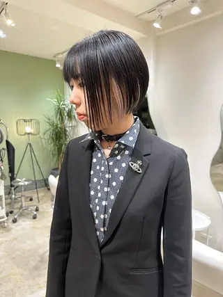ショート Sabby氏川洸希 パーマのヘアスタイル