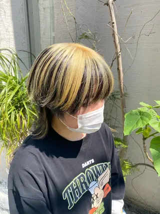 ミディアム カラー メンズパーマ/ エクステ🌞セナのヘアスタイル