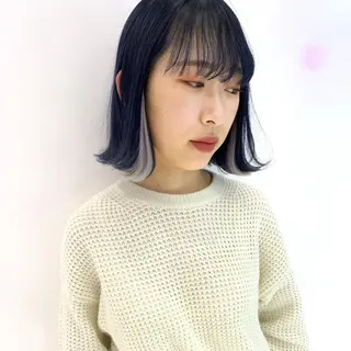 ミディアム カラー レイヤー/ブリーチ HIKARU ♡のヘアスタイル