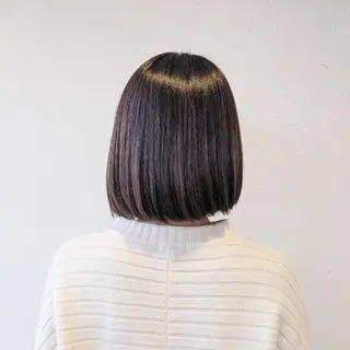 ミディアム 浜田りほ Luxbe 博多バスターミナルのヘアスタイル