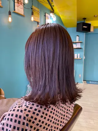 ミディアム カラー 末石 智のヘアスタイル