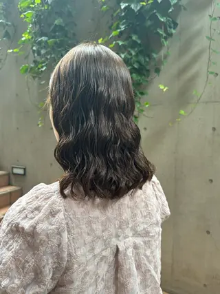 ミディアム 大人可愛い♡コテ巻き パーマ🌼杉田 萌恵のヘアスタイル