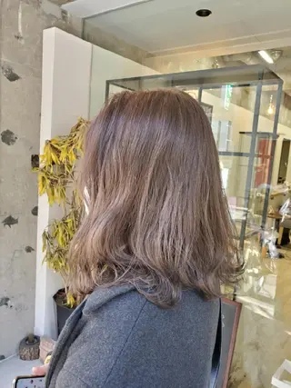 セミロング カラー えんどう みほのヘアスタイル